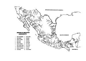 Mapa Rep Mex Hidrografia Con Nombres